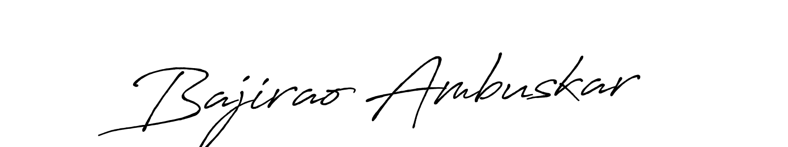 Create a beautiful signature design for name Bajirao Ambuskar. With this signature (Antro_Vectra_Bolder) fonts, you can make a handwritten signature for free. Bajirao Ambuskar signature style 7 images and pictures png