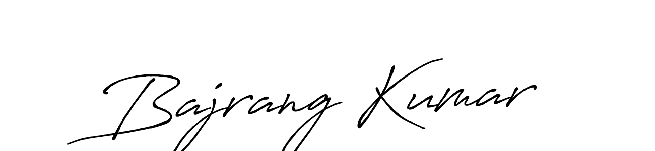 Make a beautiful signature design for name Bajrang Kumar. With this signature (Antro_Vectra_Bolder) style, you can create a handwritten signature for free. Bajrang Kumar signature style 7 images and pictures png