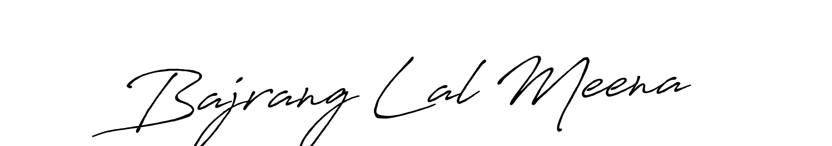 Create a beautiful signature design for name Bajrang Lal Meena. With this signature (Antro_Vectra_Bolder) fonts, you can make a handwritten signature for free. Bajrang Lal Meena signature style 7 images and pictures png