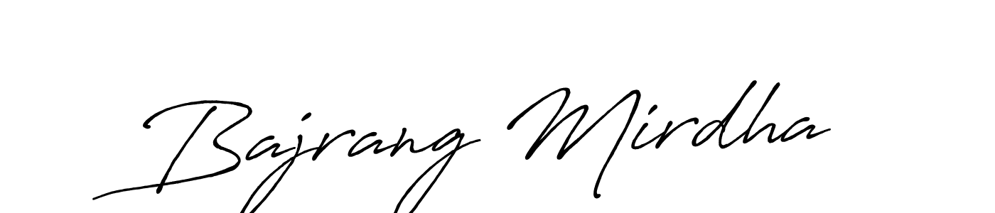 The best way (Antro_Vectra_Bolder) to make a short signature is to pick only two or three words in your name. The name Bajrang Mirdha include a total of six letters. For converting this name. Bajrang Mirdha signature style 7 images and pictures png