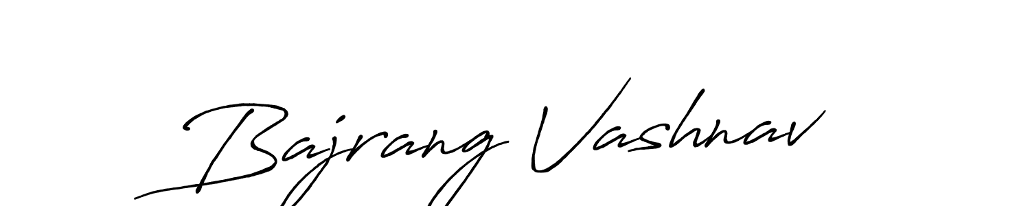 Make a beautiful signature design for name Bajrang Vashnav. With this signature (Antro_Vectra_Bolder) style, you can create a handwritten signature for free. Bajrang Vashnav signature style 7 images and pictures png