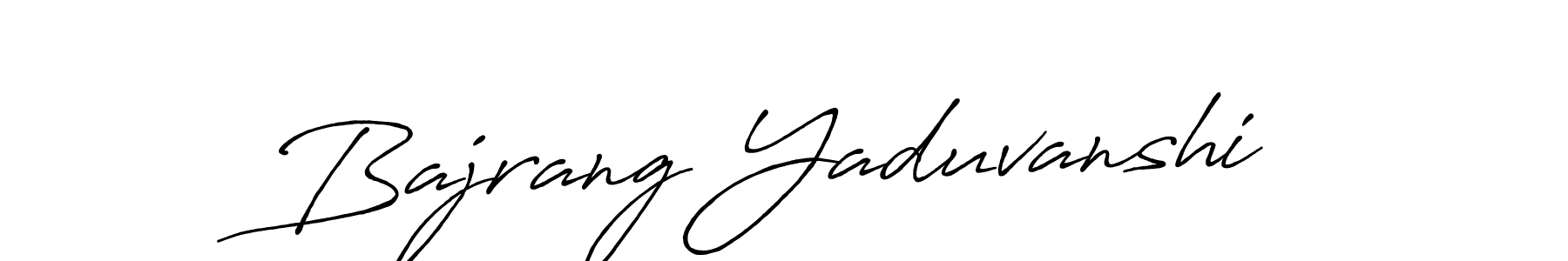 Design your own signature with our free online signature maker. With this signature software, you can create a handwritten (Antro_Vectra_Bolder) signature for name Bajrang Yaduvanshi. Bajrang Yaduvanshi signature style 7 images and pictures png