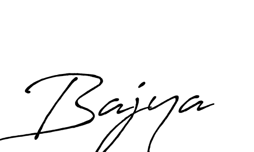 Bajya stylish signature style. Best Handwritten Sign (Antro_Vectra_Bolder) for my name. Handwritten Signature Collection Ideas for my name Bajya. Bajya signature style 7 images and pictures png