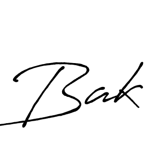 Create a beautiful signature design for name Bak. With this signature (Antro_Vectra_Bolder) fonts, you can make a handwritten signature for free. Bak signature style 7 images and pictures png