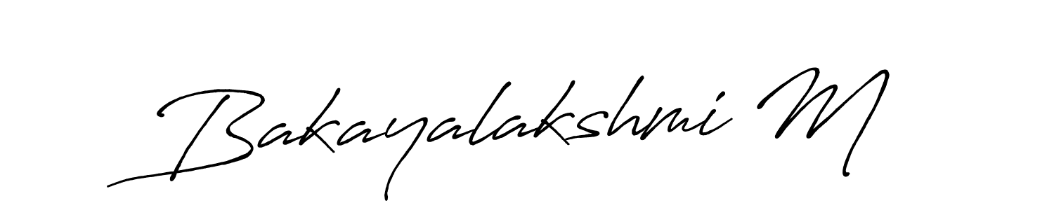 Bakayalakshmi M stylish signature style. Best Handwritten Sign (Antro_Vectra_Bolder) for my name. Handwritten Signature Collection Ideas for my name Bakayalakshmi M. Bakayalakshmi M signature style 7 images and pictures png