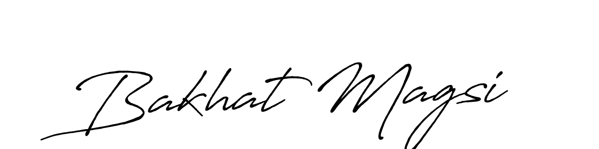 Also we have Bakhat Magsi name is the best signature style. Create professional handwritten signature collection using Antro_Vectra_Bolder autograph style. Bakhat Magsi signature style 7 images and pictures png