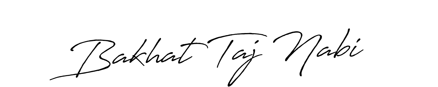 Use a signature maker to create a handwritten signature online. With this signature software, you can design (Antro_Vectra_Bolder) your own signature for name Bakhat Taj Nabi. Bakhat Taj Nabi signature style 7 images and pictures png