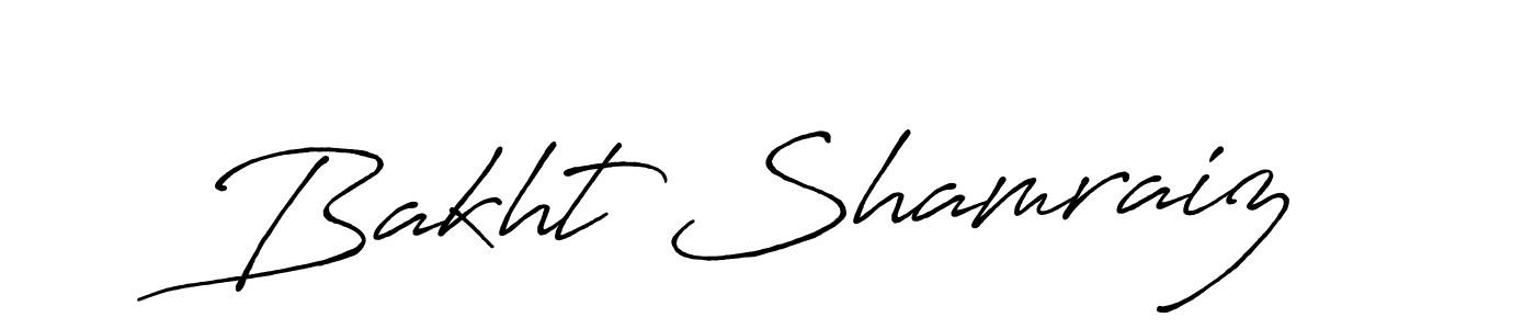 Bakht Shamraiz stylish signature style. Best Handwritten Sign (Antro_Vectra_Bolder) for my name. Handwritten Signature Collection Ideas for my name Bakht Shamraiz. Bakht Shamraiz signature style 7 images and pictures png