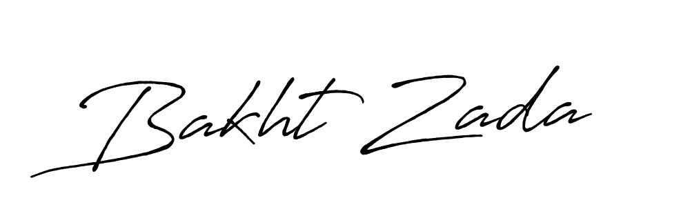 How to make Bakht Zada name signature. Use Antro_Vectra_Bolder style for creating short signs online. This is the latest handwritten sign. Bakht Zada signature style 7 images and pictures png