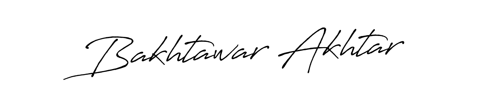 Create a beautiful signature design for name Bakhtawar Akhtar. With this signature (Antro_Vectra_Bolder) fonts, you can make a handwritten signature for free. Bakhtawar Akhtar signature style 7 images and pictures png