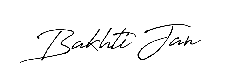 How to make Bakhti Jan name signature. Use Antro_Vectra_Bolder style for creating short signs online. This is the latest handwritten sign. Bakhti Jan signature style 7 images and pictures png
