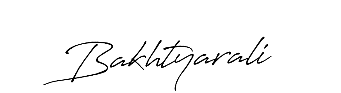 How to make Bakhtyarali name signature. Use Antro_Vectra_Bolder style for creating short signs online. This is the latest handwritten sign. Bakhtyarali signature style 7 images and pictures png