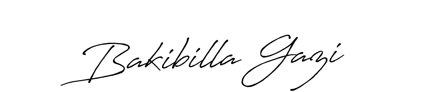 How to make Bakibilla Gazi name signature. Use Antro_Vectra_Bolder style for creating short signs online. This is the latest handwritten sign. Bakibilla Gazi signature style 7 images and pictures png