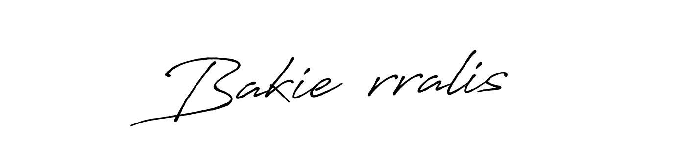 You should practise on your own different ways (Antro_Vectra_Bolder) to write your name (Bakie İrralis) in signature. don't let someone else do it for you. Bakie İrralis signature style 7 images and pictures png