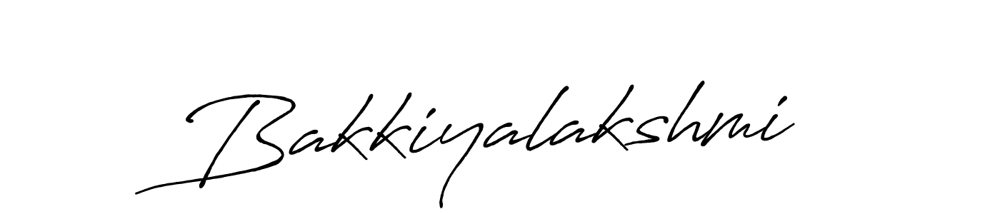 Create a beautiful signature design for name Bakkiyalakshmi. With this signature (Antro_Vectra_Bolder) fonts, you can make a handwritten signature for free. Bakkiyalakshmi signature style 7 images and pictures png
