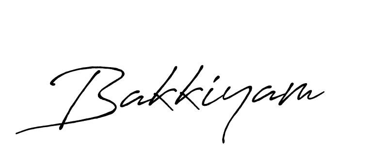 Make a beautiful signature design for name Bakkiyam. With this signature (Antro_Vectra_Bolder) style, you can create a handwritten signature for free. Bakkiyam signature style 7 images and pictures png