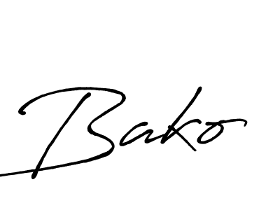 How to make Bako signature? Antro_Vectra_Bolder is a professional autograph style. Create handwritten signature for Bako name. Bako signature style 7 images and pictures png