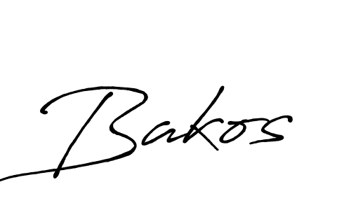 How to make Bakos signature? Antro_Vectra_Bolder is a professional autograph style. Create handwritten signature for Bakos name. Bakos signature style 7 images and pictures png