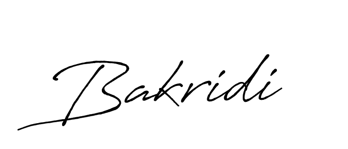 Design your own signature with our free online signature maker. With this signature software, you can create a handwritten (Antro_Vectra_Bolder) signature for name Bakridi. Bakridi signature style 7 images and pictures png