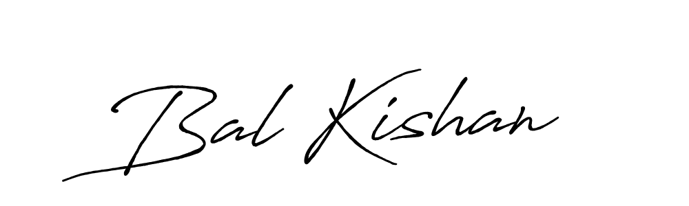 Create a beautiful signature design for name Bal Kishan. With this signature (Antro_Vectra_Bolder) fonts, you can make a handwritten signature for free. Bal Kishan signature style 7 images and pictures png