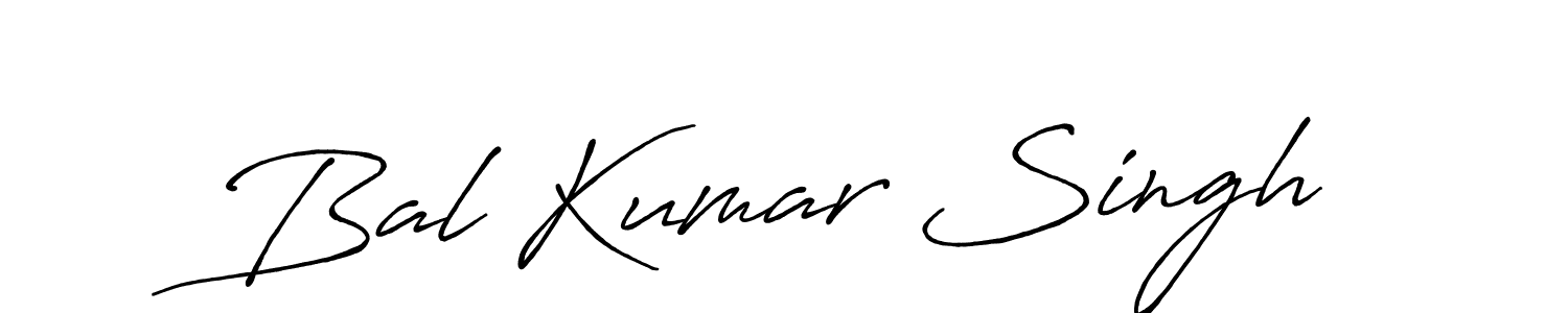 Design your own signature with our free online signature maker. With this signature software, you can create a handwritten (Antro_Vectra_Bolder) signature for name Bal Kumar Singh. Bal Kumar Singh signature style 7 images and pictures png