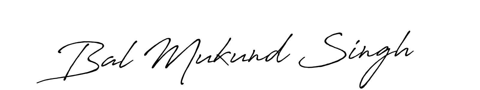 Design your own signature with our free online signature maker. With this signature software, you can create a handwritten (Antro_Vectra_Bolder) signature for name Bal Mukund Singh. Bal Mukund Singh signature style 7 images and pictures png