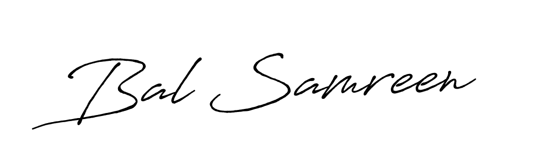 Also You can easily find your signature by using the search form. We will create Bal Samreen name handwritten signature images for you free of cost using Antro_Vectra_Bolder sign style. Bal Samreen signature style 7 images and pictures png