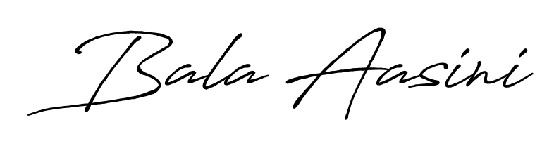 Designed for modern professionals: Bala Aasini name signature crafted with Antro_Vectra_Bolder script. Ready for digital PDF workflows. Bala Aasini signature style 7 images and pictures png