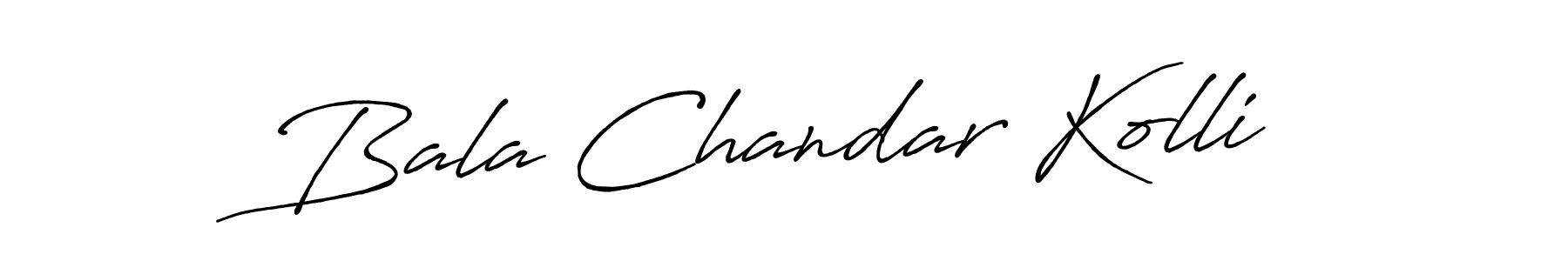 Create a beautiful signature design for name Bala Chandar Kolli. With this signature (Antro_Vectra_Bolder) fonts, you can make a handwritten signature for free. Bala Chandar Kolli signature style 7 images and pictures png