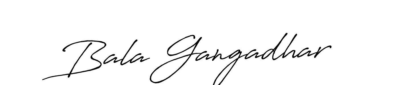 Use a signature maker to create a handwritten signature online. With this signature software, you can design (Antro_Vectra_Bolder) your own signature for name Bala Gangadhar. Bala Gangadhar signature style 7 images and pictures png