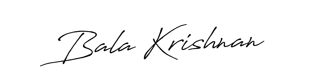 Make a beautiful signature design for name Bala Krishnan. With this signature (Antro_Vectra_Bolder) style, you can create a handwritten signature for free. Bala Krishnan signature style 7 images and pictures png