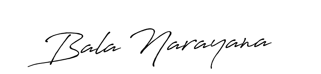 Make a beautiful signature design for name Bala Narayana. With this signature (Antro_Vectra_Bolder) style, you can create a handwritten signature for free. Bala Narayana signature style 7 images and pictures png