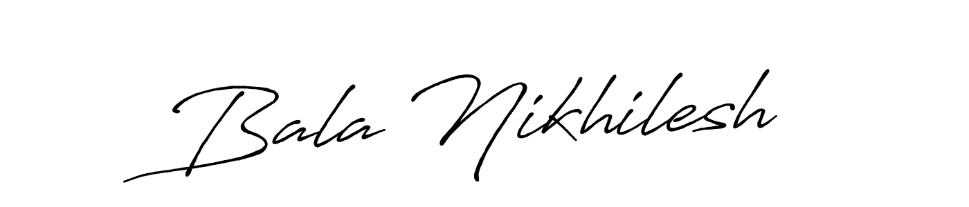 Design your own signature with our free online signature maker. With this signature software, you can create a handwritten (Antro_Vectra_Bolder) signature for name Bala Nikhilesh. Bala Nikhilesh signature style 7 images and pictures png