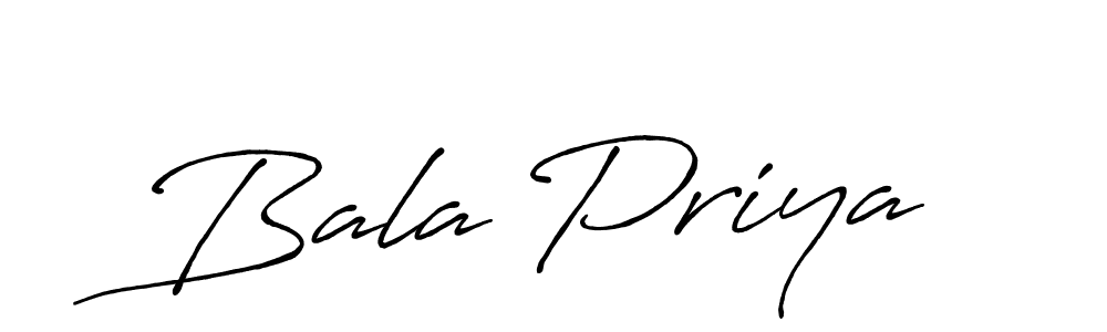 Make a beautiful signature design for name Bala Priya. With this signature (Antro_Vectra_Bolder) style, you can create a handwritten signature for free. Bala Priya signature style 7 images and pictures png