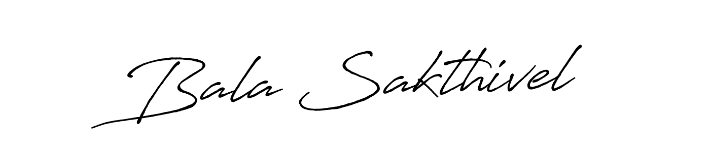 Use a signature maker to create a handwritten signature online. With this signature software, you can design (Antro_Vectra_Bolder) your own signature for name Bala Sakthivel. Bala Sakthivel signature style 7 images and pictures png