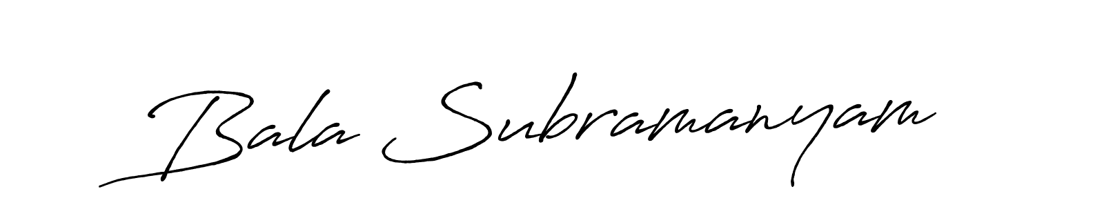 Design your own signature with our free online signature maker. With this signature software, you can create a handwritten (Antro_Vectra_Bolder) signature for name Bala Subramanyam. Bala Subramanyam signature style 7 images and pictures png