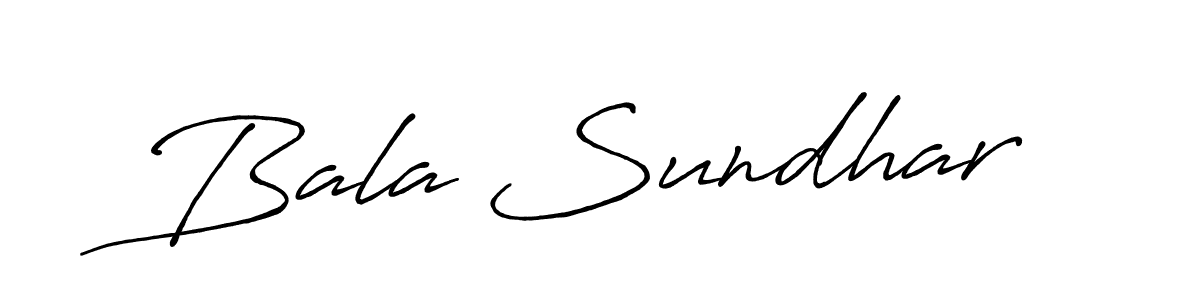 How to make Bala Sundhar signature? Antro_Vectra_Bolder is a professional autograph style. Create handwritten signature for Bala Sundhar name. Bala Sundhar signature style 7 images and pictures png