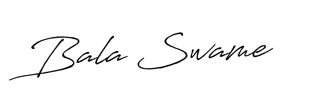 The best way (Antro_Vectra_Bolder) to make a short signature is to pick only two or three words in your name. The name Bala Swame include a total of six letters. For converting this name. Bala Swame signature style 7 images and pictures png