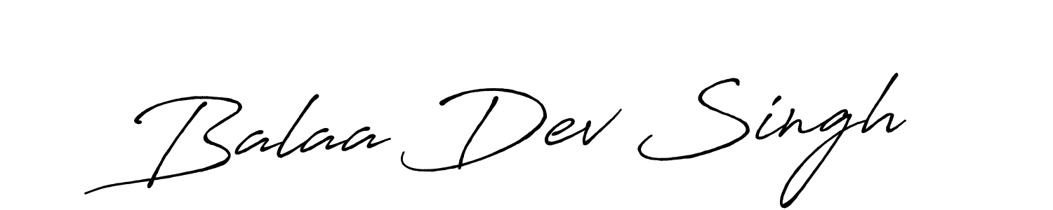 How to make Balaa Dev Singh name signature. Use Antro_Vectra_Bolder style for creating short signs online. This is the latest handwritten sign. Balaa Dev Singh signature style 7 images and pictures png