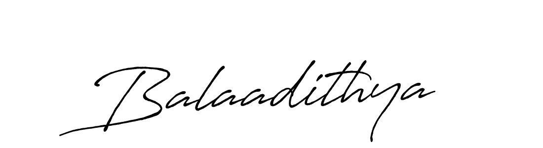 Use a signature maker to create a handwritten signature online. With this signature software, you can design (Antro_Vectra_Bolder) your own signature for name Balaadithya. Balaadithya signature style 7 images and pictures png