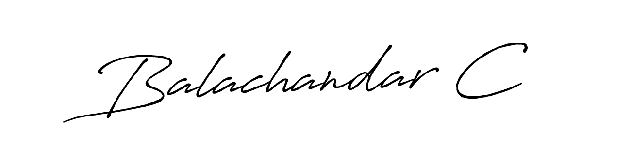 Create a beautiful signature design for name Balachandar C. With this signature (Antro_Vectra_Bolder) fonts, you can make a handwritten signature for free. Balachandar C signature style 7 images and pictures png