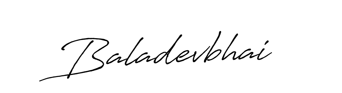 Make a beautiful signature design for name Baladevbhai. With this signature (Antro_Vectra_Bolder) style, you can create a handwritten signature for free. Baladevbhai signature style 7 images and pictures png