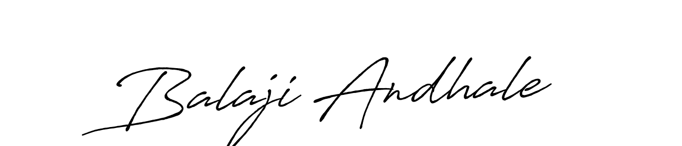 Create a beautiful signature design for name Balaji Andhale. With this signature (Antro_Vectra_Bolder) fonts, you can make a handwritten signature for free. Balaji Andhale signature style 7 images and pictures png