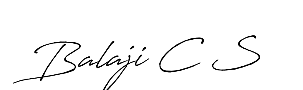 Design your own signature with our free online signature maker. With this signature software, you can create a handwritten (Antro_Vectra_Bolder) signature for name Balaji C S. Balaji C S signature style 7 images and pictures png