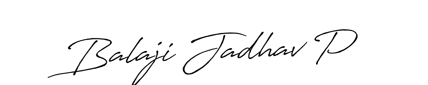 Antro_Vectra_Bolder is a professional signature style that is perfect for those who want to add a touch of class to their signature. It is also a great choice for those who want to make their signature more unique. Get Balaji Jadhav P name to fancy signature for free. Balaji Jadhav P signature style 7 images and pictures png