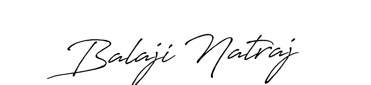 How to make Balaji Natraj name signature. Use Antro_Vectra_Bolder style for creating short signs online. This is the latest handwritten sign. Balaji Natraj signature style 7 images and pictures png