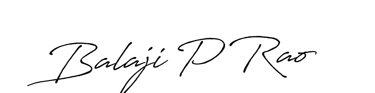 Create a beautiful signature design for name Balaji P Rao. With this signature (Antro_Vectra_Bolder) fonts, you can make a handwritten signature for free. Balaji P Rao signature style 7 images and pictures png