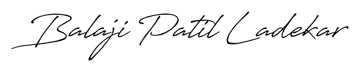 Enhance your business communications with Balaji Patil Ladekar signature in Antro_Vectra_Bolder lettering. Clean, modern, and universally compatible. Balaji Patil Ladekar signature style 7 images and pictures png