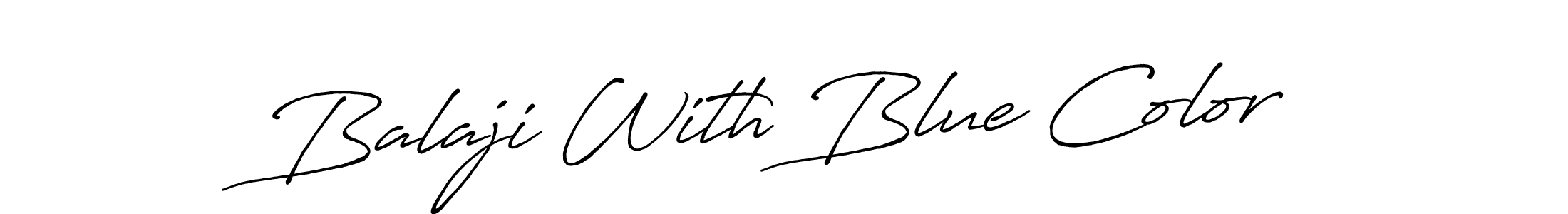 Antro_Vectra_Bolder is a professional signature style that is perfect for those who want to add a touch of class to their signature. It is also a great choice for those who want to make their signature more unique. Get Balaji With Blue Color name to fancy signature for free. Balaji With Blue Color signature style 7 images and pictures png