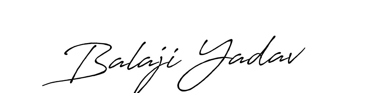 Design your own signature with our free online signature maker. With this signature software, you can create a handwritten (Antro_Vectra_Bolder) signature for name Balaji Yadav. Balaji Yadav signature style 7 images and pictures png